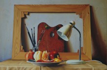 Still life with lamp